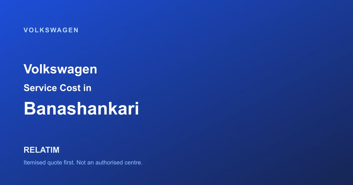 Volkswagen Service Cost in Banashankari, Bangalore